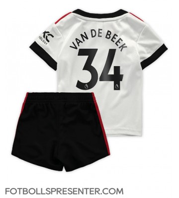 Manchester United Donny van de Beek #34 Bortatröja Barn 2022-23 Kortärmad (+ korta byxor)